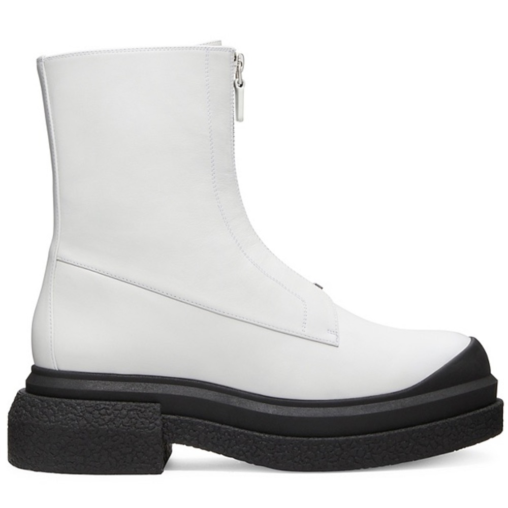 🆕Stuart Weitzman LEATHER CHARLI ZIP SPORTLIFT BOOTIE SZ 40.5